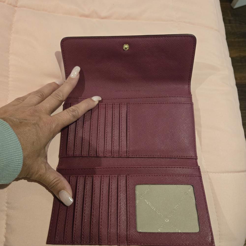 Michael Kors Plum Wallet - Picture 3 of 4